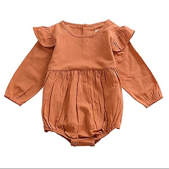 rust baby romper